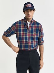 GANT Blue Twill Check Shirt - Image 1 of 5