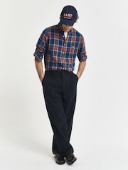 GANT Blue Twill Check Shirt - Image 4 of 5
