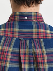 GANT Blue Twill Check Shirt - Image 5 of 5