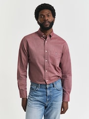 Rojo - GANT Regular Fit Classic Oxford Logo Shirt - Imagen 1 de 4