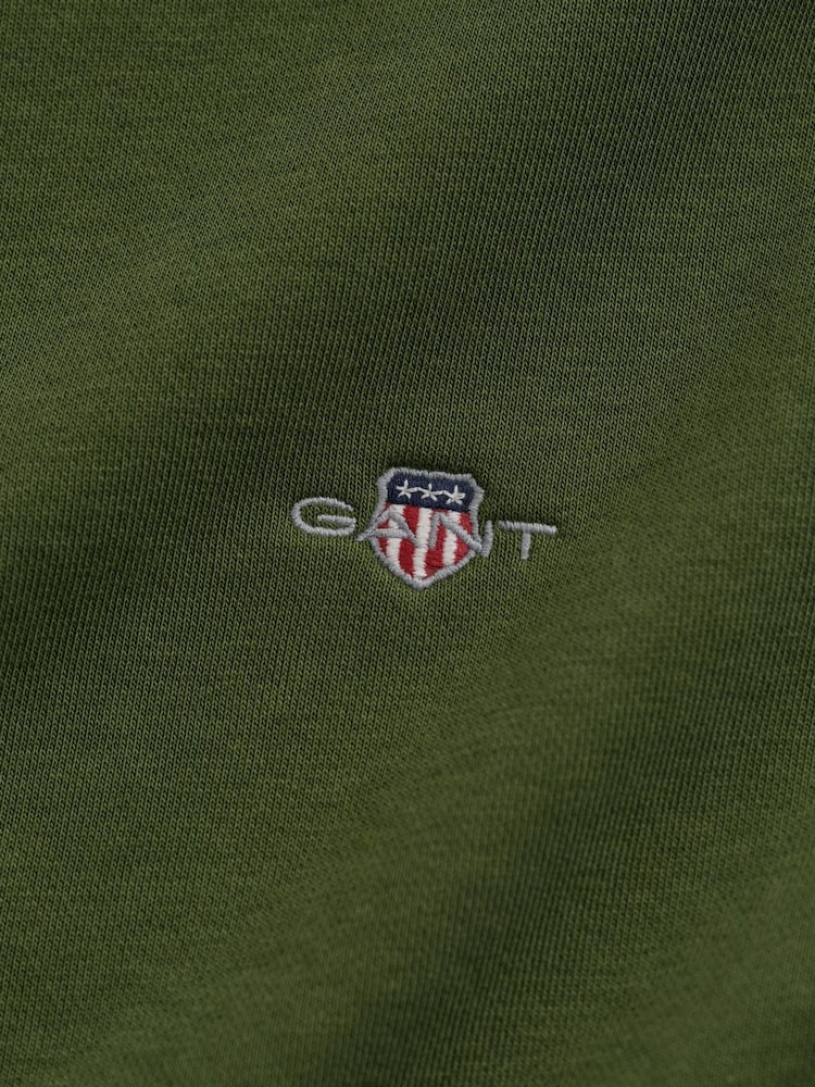 GANT Green Shield Logo Half Zip Sweatshirt - Image 3 of 3