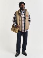 GANT Blue Heavy Twill Check Overshirt - Image 3 of 4