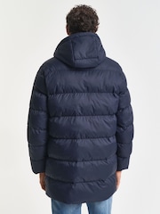GANT Blue Active Cloud Mid Length Puffer Jacket - Image 3 of 9
