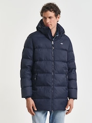 GANT Blue Active Cloud Mid Length Puffer Jacket - Image 4 of 9