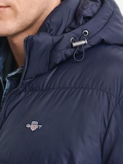 GANT Blue Active Cloud Mid Length Puffer Jacket - Image 6 of 9