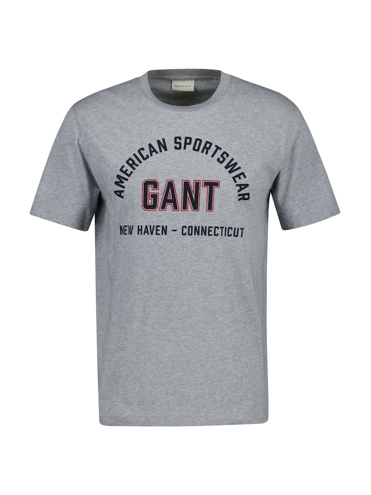 GANT Grey Graphic Print T-Shirt - Image 1 of 2