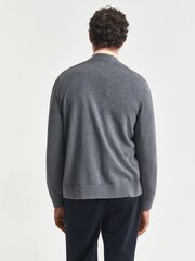 GANT Grey Casual Cotton Knit Cardigan - Image 2 of 4