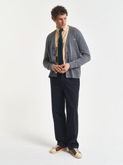 GANT Grey Casual Cotton Knit Cardigan - Image 3 of 4