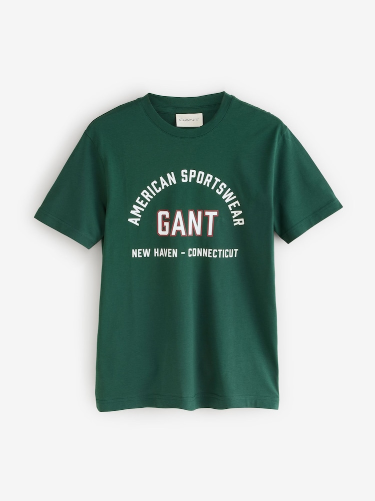 GANT Green Graphic Print T-Shirt - Image 1 of 1