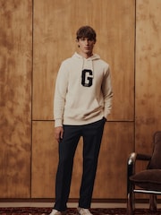 GANT Cream Preppy G Logo Hoodie - Image 1 of 3
