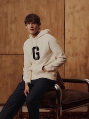 GANT Cream Preppy G Logo Hoodie - Image 3 of 3
