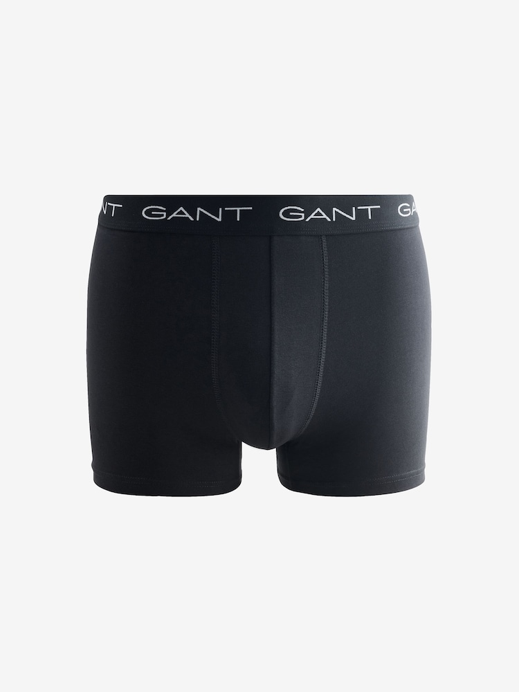 GANT Grey Stretch Cotton Boxers Trunks 3 Pack - Image 2 of 4