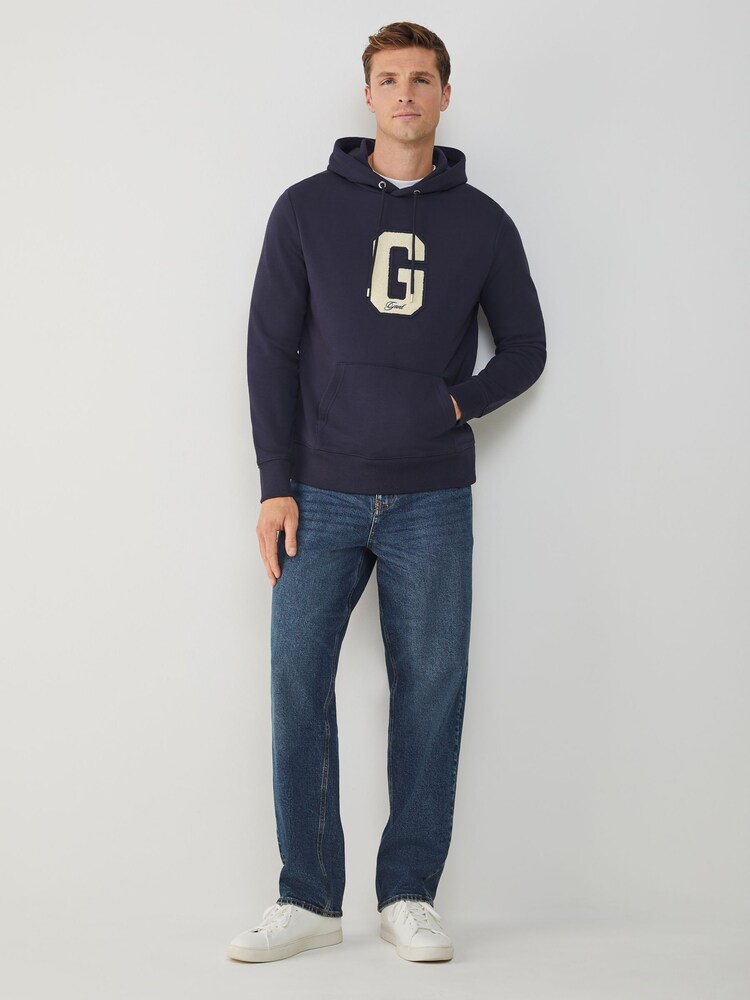 Azul - GANT Preppy G Logo Hoodie - Imagen 2 de 6