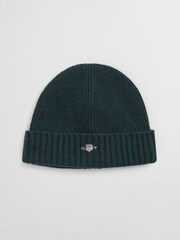 GANT Green Shield Wool Blend Beanie Hat - Image 1 of 3