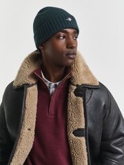 GANT Green Shield Wool Blend Beanie Hat - Image 3 of 3