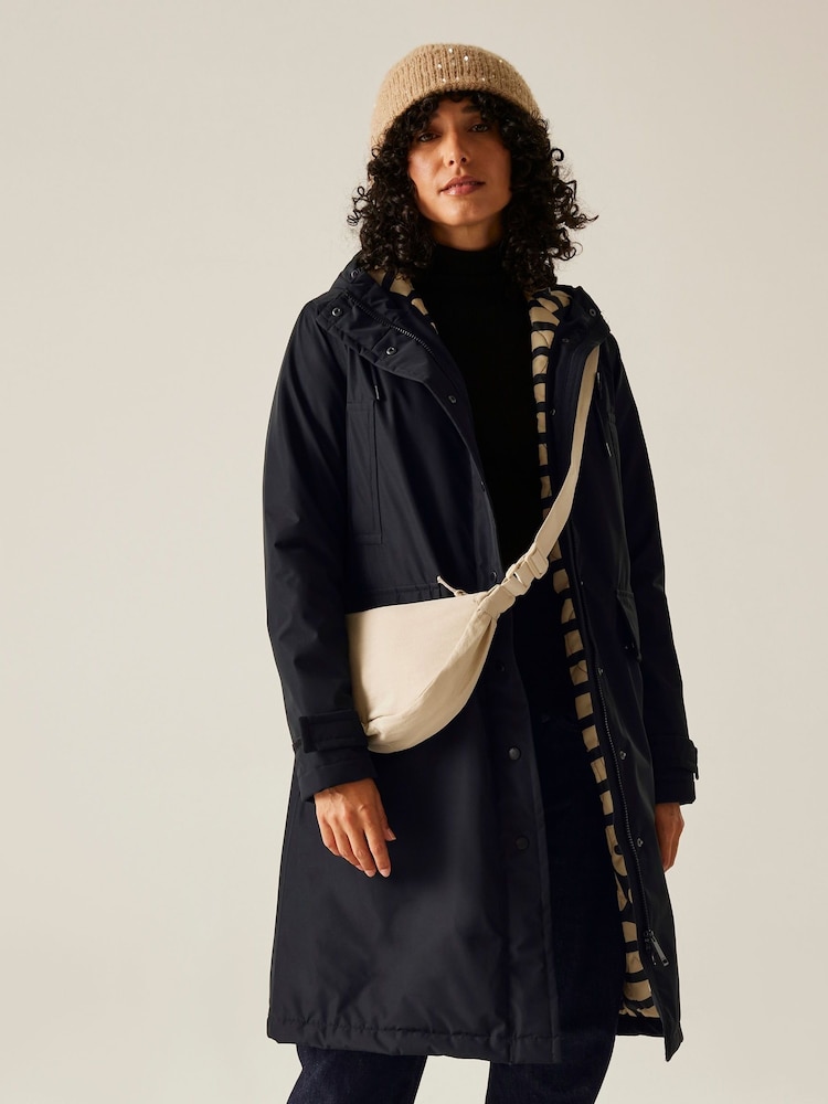 Regatta Black Orla Long Length Waterproof Jacket - Image 1 of 9