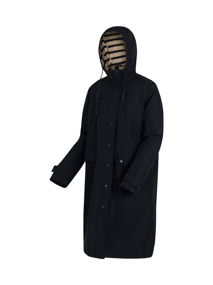 Regatta Black Orla Long Length Waterproof Jacket - Image 9 of 9