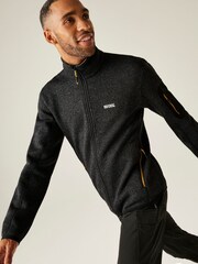 Regatta Black Mens Newhill Full Zip Fleece - Image 1 of 7