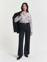 GANT Red Graphic Logo Poplin Shirt - Image 3 of 5