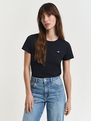 GANT Black Shield Logo T-Shirt - Image 1 of 5