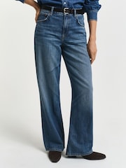 GANT Blue Relaxed Fit Denim Jeans - Image 3 of 5