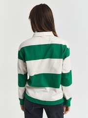 GANT Green Striped Cotton Heavy Rugger Shirt - Image 2 of 6