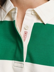 GANT Green Striped Cotton Heavy Rugger Shirt - Image 5 of 6