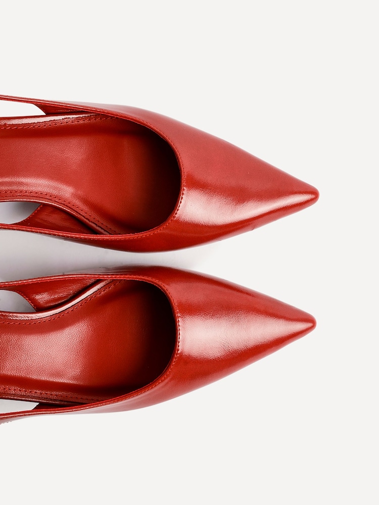 Linzi Red Elvira Kitten Heel Slingback Courts - Image 4 of 4 Linzi Red Elvira Kitten Heel Slingback Courts - Image 4 of 4