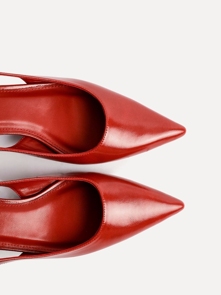 Linzi Red Elvira Kitten Heel Slingback Courts - Image 6 of 6 Linzi Red Elvira Kitten Heel Slingback Courts - Image 6 of 6