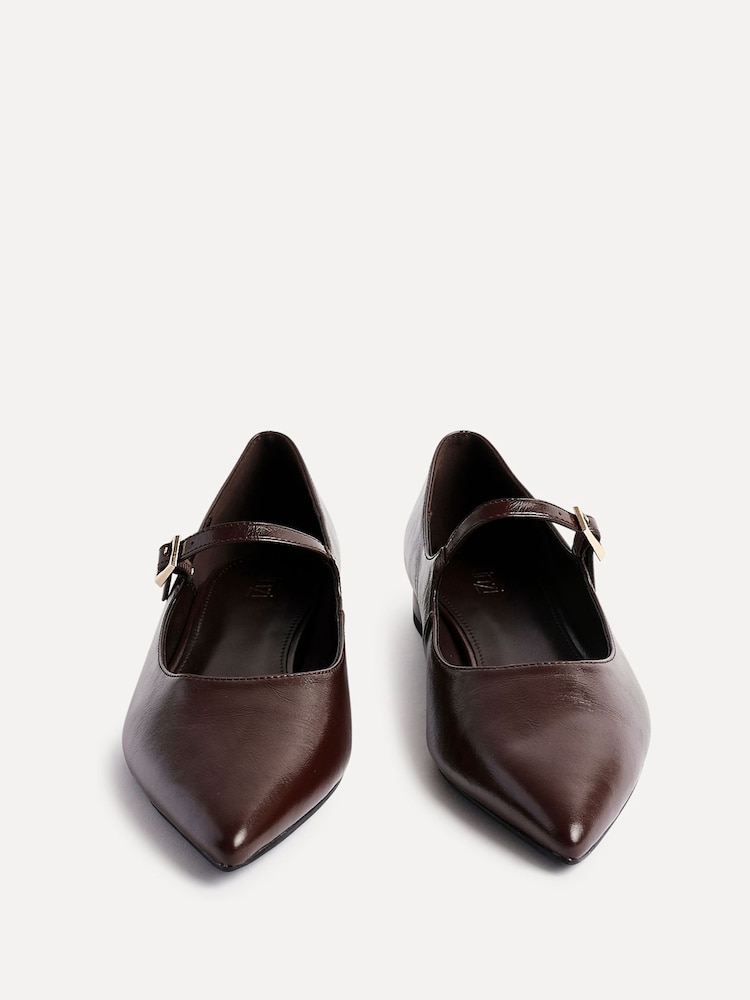 Linzi Brown Seattle Pointed Toe Mary Jane Flats - Image 2 of 6 Linzi Brown Seattle Pointed Toe Mary Jane Flats - Image 2 of 6