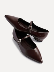 Linzi Brown Seattle Pointed Toe Mary Jane Flats - Image 3 of 6