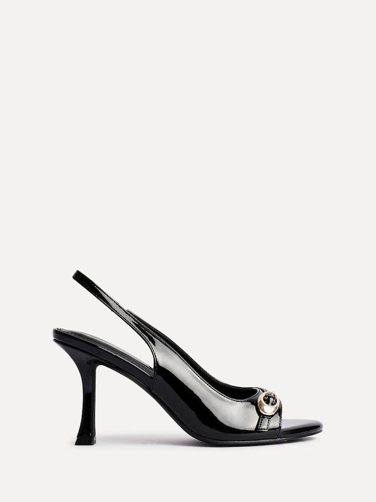 أسود - Linzi Potion Peep Toe Slingback Heels With Buckle Detail - صورة 2 من 6 أسود - Linzi Potion Peep Toe Slingback Heels With Buckle Detail - صورة 2 من 6