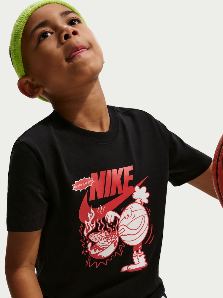 Nike Black Graphic Sole Food T-Shirt - Image 5 of 5