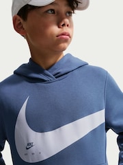 Nike Mystic Navy Sportswear Club Hoodie - Image 4 of 7
