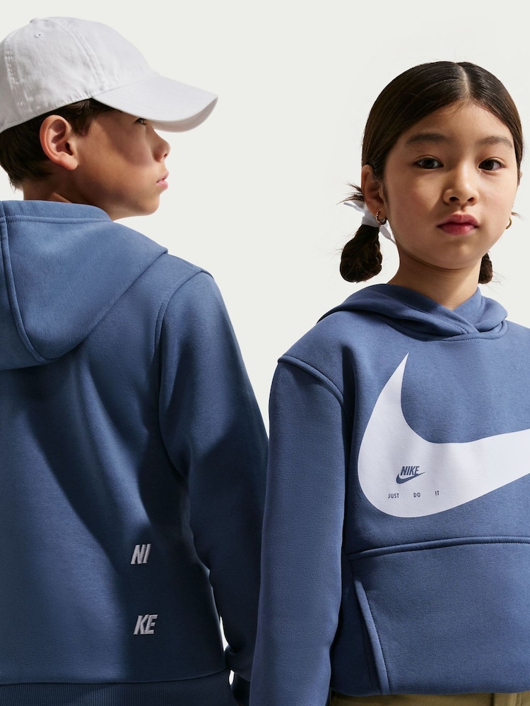 Nike Mystic Navy Sportswear Club Hoodie - Image 7 of 7