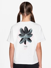 Nike White Flower Graphic Boxy T-Shirt - Image 2 of 5