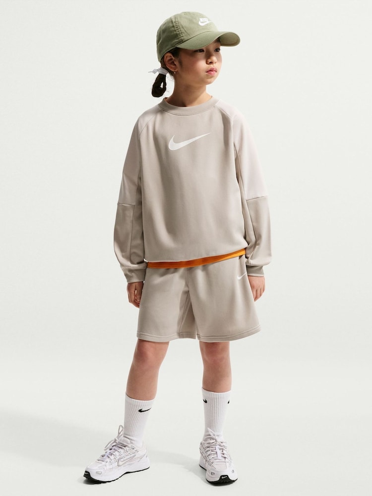 Бежевий - Nike Crew and Shorts Tracksuit - Image 1 of 7