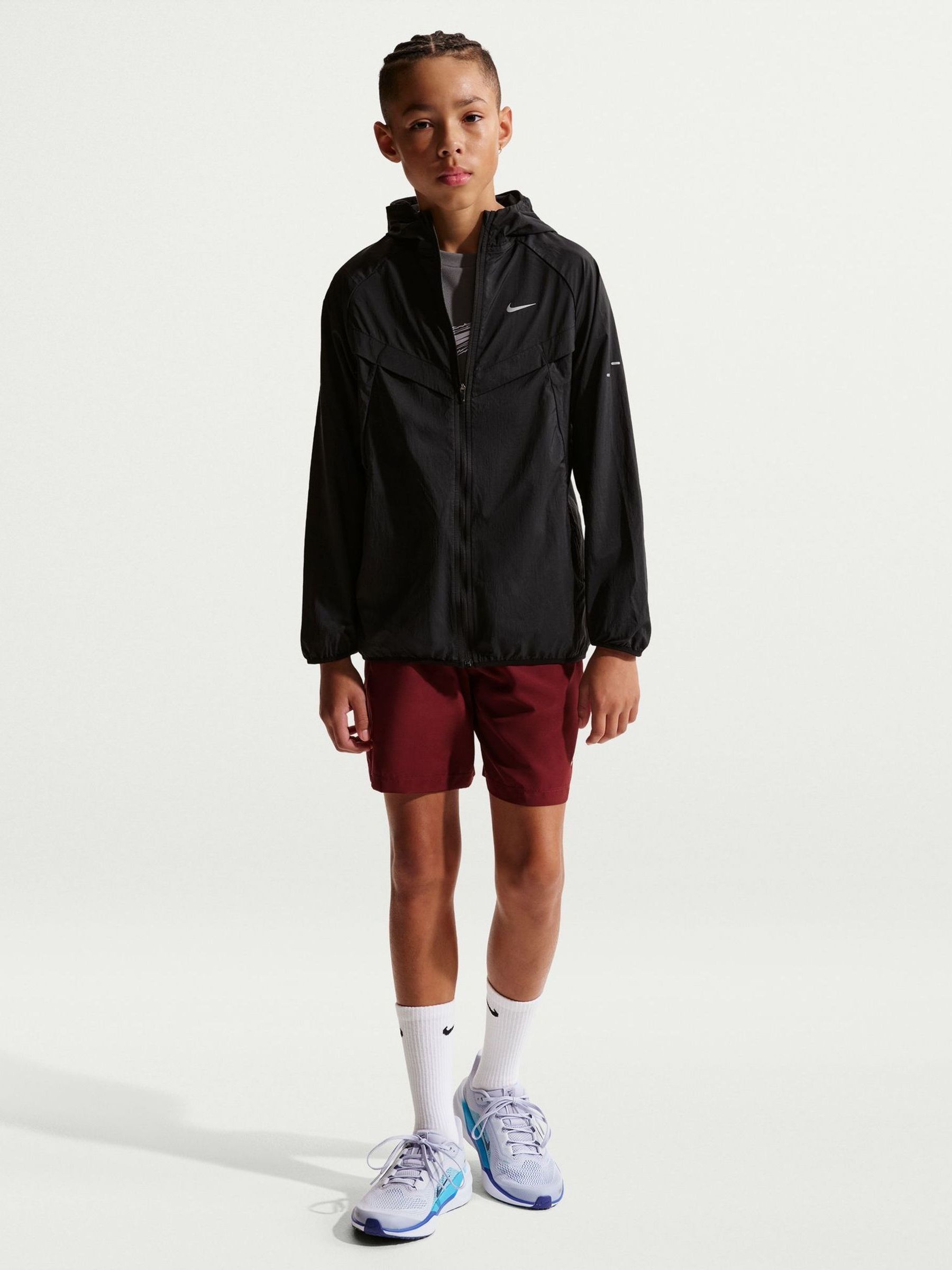 black nike windbreaker shorts