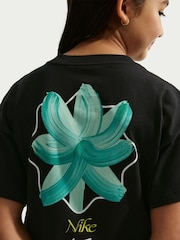 Nike Black Flower Graphic Boxy T-Shirt - Image 4 of 5
