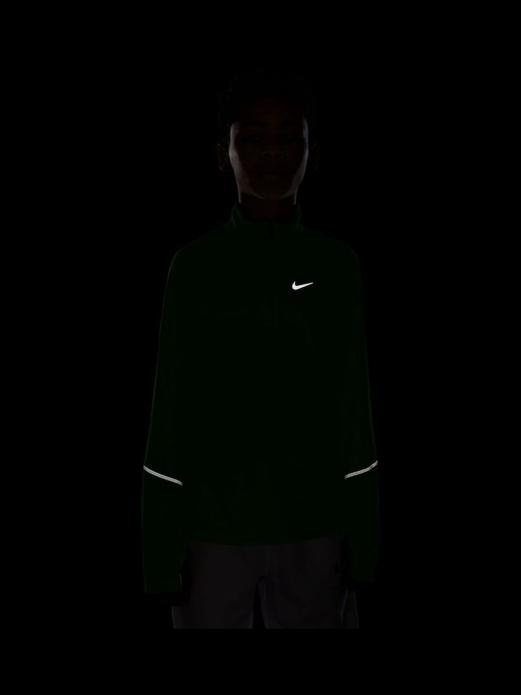 Nike Liquid Lime Dri-Fit Miler Half Zip Top - Image 4 of 4