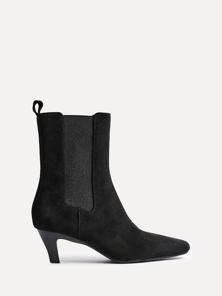 Linzi Black Ritual Kitten Heeled Chelsea Boots - Image 2 of 6 Linzi Black Ritual Kitten Heeled Chelsea Boots - Image 2 of 6