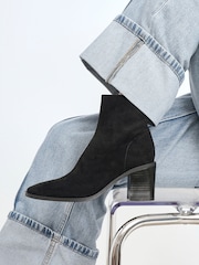 Preto - Linzi Orlando Block Heeled Ankle Boots - Imagem 1 de 7