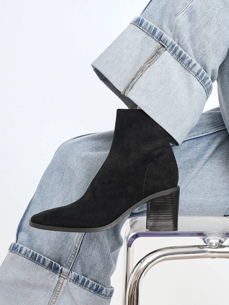 Preto - Linzi Orlando Block Heeled Ankle Boots - Imagem 1 de 7