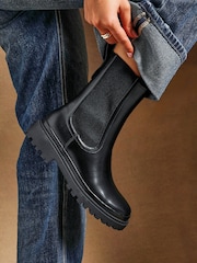 Linzi Black Command Chunky Sole Chelsea Boots - Image 2 of 6