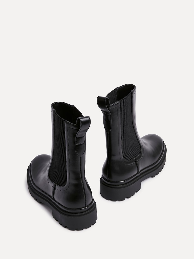 Linzi Black Command Chunky Sole Chelsea Boots - Image 6 of 6 Linzi Black Command Chunky Sole Chelsea Boots - Image 6 of 6