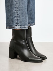 Linzi Black Advance Stretch Block Heeled Ankle Boots - Image 6 of 6