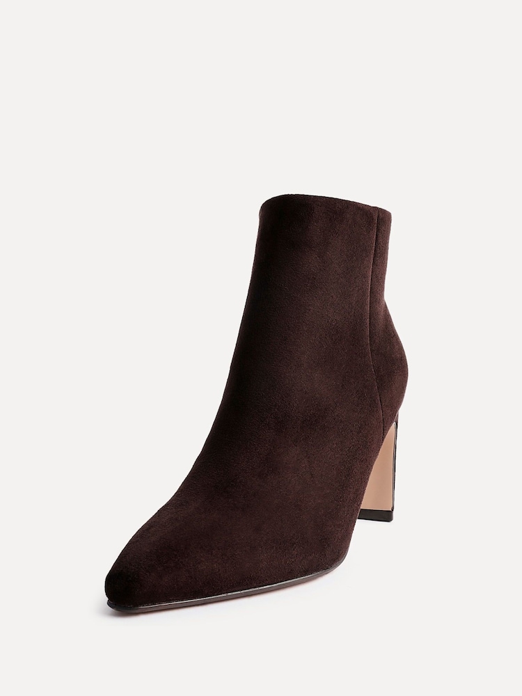 Linzi Brown Alisha Point Toe Block Heeled Ankle Boots - Image 5 of 5