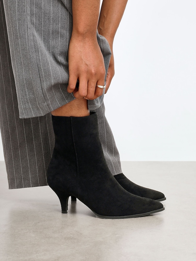 Linzi Black Pursuit Mid Heel Ankle Boots - Image 1 of 6