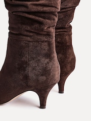 Braun - Linzi Esteem Ruched Kitten Heel High Leg Boots - Bild 4 von 7