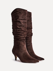 Braun - Linzi Esteem Ruched Kitten Heel High Leg Boots - Bild 5 von 7